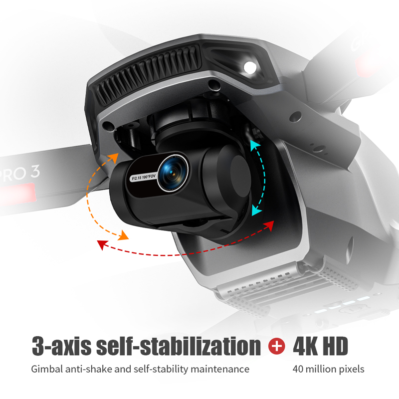 L106 Pro 3 Drone 5G WIFI FPV F - Drone Gimbal 2 Axis 评论和价格