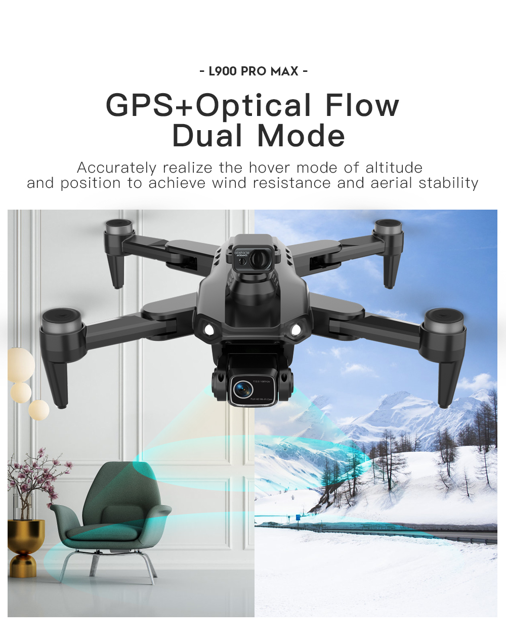 LYZRC L900 PRO MAX Laser obsta - Drone Gimbal 2 Axis 评论和价格